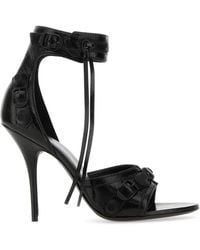 Balenciaga - Soft Raffia Heeled Sandals - Lyst