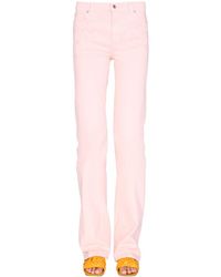 Etro - Jeans With Embroidered Floral Detail - Lyst