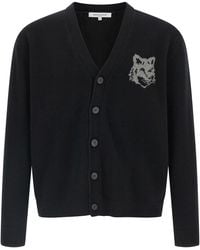 Maison Kitsuné - 'Fox Head' Cardigan - Lyst