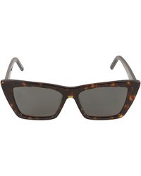 Saint Laurent - Cat Eye Frame Flame Effect Sunglasses - Lyst