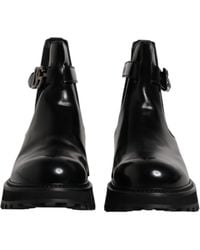 Dolce & Gabbana - Belted Dg Logo Chelsea Boots Shoes Calf Leather - Lyst