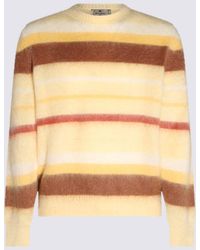 Etro - Cream Mohair And Wool Blend Stripe Sweater - Lyst