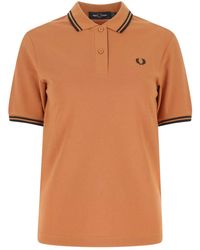 Fred Perry - Copper Piquet Polo Shirt - Lyst