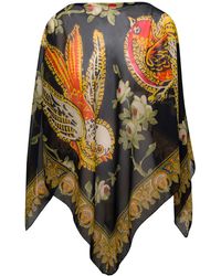 Etro - Cape With Straight Neckline And Graphic Print In Silk Woman - Lyst