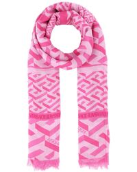 Versace - Monogram-Print Scarf - Lyst