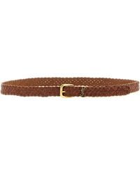 Saint Laurent - Calfskin Regular Belt - Lyst