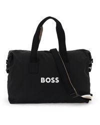 BOSS - Rubberized Logo Duffle Bag - Lyst