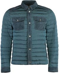 Moorer - Crespi Nylon And Leather Padded Jacket - Lyst