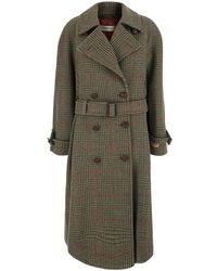Golden Goose - Wool Coat With Prince Of Wales Motif - Lyst