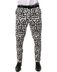 Dolce & Gabbana - Printed Cotton Trousers - Lyst