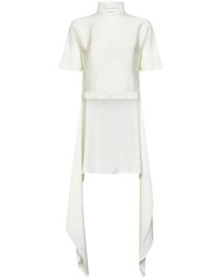 Alaïa - Cream Cady Asymmetric Top - Lyst