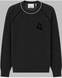 Isabel Marant - Crew Neck Knitwear Sweater With Textured Emblem - Lyst