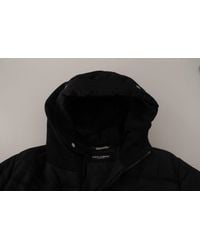 Dolce & Gabbana - Nylon Hooded Parka Coat Winter Jacket Clothing - Lyst