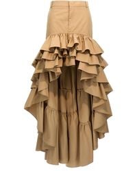 Moschino - Asymmetrical Cotton Canvas Skirt - Lyst