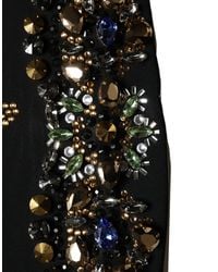 Dolce & Gabbana - Sleeveless Floral Bead Embellishments Dress Viscose Acetate Elastane - Lyst