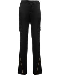 Black - Save 14% Blumarine Synthetic Cargo Pants In Technical Satin With Zip To The Bottom Woman in Nero Slacks and Chinos Cargo trousers Womens Clothing Trousers 