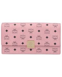 MCM - Large Wallet With Logo Shoulder Strap - Lyst