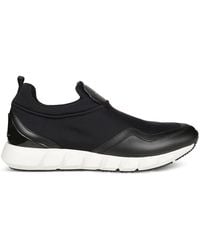 Ferragamo - Swilly Leather-trim Sneaker - Lyst