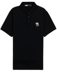 Karl Lagerfeld - Logo Patch Short Sleeved Polo Shirt - Lyst