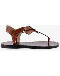 Isabel Marant - Joonya Flat Leather Sandals - Lyst