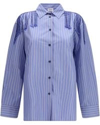 ANDAMANE - Miley Fringed Oversized Shirt Cotton - Lyst