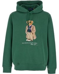 Ralph Lauren - Hoodie With Drawstring Hood And Logo Print On The Front - Lyst