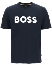 BOSS - Rn Relaxed Fit T-shirt With Contrast Logo - Lyst