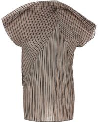 Issey Miyake - Generic Stripes (Machine Pleats) Top Polyester Tops - Lyst