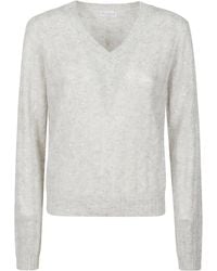 Brunello Cucinelli - Maglia Con Scollo A V - Lyst