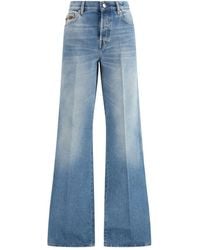 Gucci - Blue Cotton Flared Jeans - Lyst