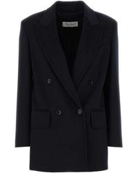 Max Mara - Midnight Blue Camel Olimpia Blazer - Lyst