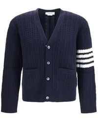 Thom Browne - Blue Wool Oves Aries Cardigan - Lyst