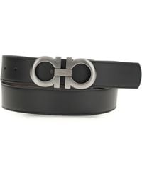 Ferragamo - Double Belt Calf Leather Bos Taurus E Braces - Lyst