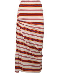 Rabanne - Midi Skirt Cotton - Lyst