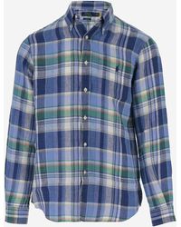 Ralph Lauren - Linen Shirt With Check Pattern - Lyst