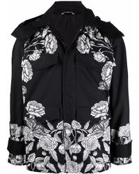 Valentino - Dark Blooming-Print Hooded Jacket Clothing - Lyst