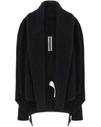 Rick Owens - Hooded Medium Wrap Cardigan - Lyst