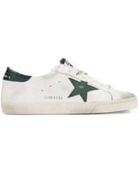 Golden Goose - Super Star Nappa Upper Suede Toe And Tongue Leather Star Printed Leather Heel - Lyst