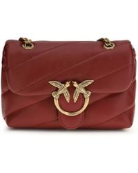 Pinko - Love Baby Shoulder Bag Calf Leather Bos Taurus - Lyst