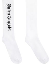Palm Angels - Intarsia-knit Logo Socks - Lyst