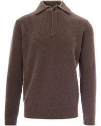 Ballantyne - Polo Sweater Fisherman Rib Wool Jumpers - Lyst