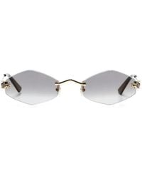 Cartier - Cartier Eyewear Ct0433S Oval Rimless Sunglasses - Lyst