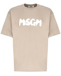 MSGM - Cotton T-shirt - Lyst
