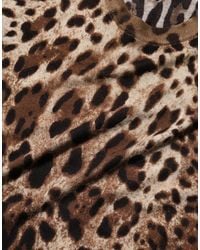 Dolce & Gabbana - Chic Leopard Silk Cashmere Sleeveless Top - Lyst