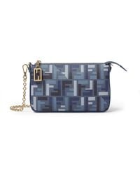 Fendi - Pouch Baguette Ff Jacquard Fabric Shoulder Bag - Lyst