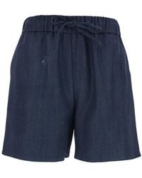 Le Plain - Shorts With Elastic Drawstring Waist - Lyst