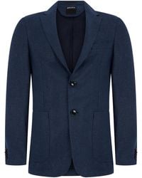 ZEGNA - Blazer Cotton Jersey Suit & Dinner Jackets - Lyst