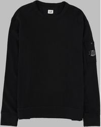 C.P. Company - Sweatshirt With Logo Patch Cotton Sweatshirts - Lyst