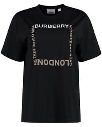 Burberry - Cotton Crew-Neck T-Shirt - Lyst