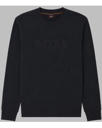 BOSS - Relaxed Fit Sweatshirt We_Logo Cotton Sweatshirts - Lyst